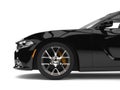 Modern luxury black city sports car - side view cut shot Royalty Free Stock Photo