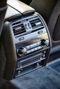 Modern luxury car climate control panel for passengers in the re Royalty Free Stock Photo