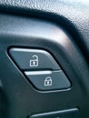 Modern luxury car door lock and unlock buttons