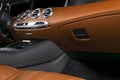 Modern Luxury car inside. Interior of prestige modern car. ComfoModern Luxury car inside. Interior of prestige modern car. Comfort