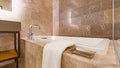 Modern Contemporary Marble Tiled Bathroom