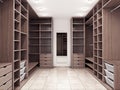 Modern luxury dressing room, wardrobe Royalty Free Stock Photo