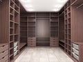 Modern luxury dressing room, wardrobe Royalty Free Stock Photo