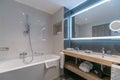 Modern luxury hotel bathroom in the luxury resort Royalty Free Stock Photo