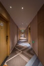 Modern luxury hotel interior corridor Royalty Free Stock Photo