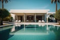 Modern and luxury Hotel lounge building architecture design concept, summer villa house residence and private with swimming pool Royalty Free Stock Photo