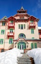 Modern luxury hotel at ski resort