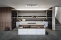 Modern luxury kithcen interior in minimal style. Royalty Free Stock Photo