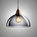 modern luxury lamp hanging over white background.