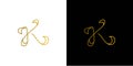 Modern and luxury K logo design Royalty Free Stock Photo