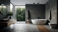 Modern luxury minimalistic bathroom interior design Royalty Free Stock Photo