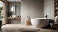 Modern luxury minimalistic bathroom interior design Royalty Free Stock Photo