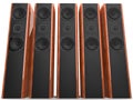 Modern luxury music speakers with beautiful wood side panels