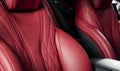 Modern luxury race car red leather interior