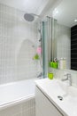Modern luxury white bathroom interior Royalty Free Stock Photo