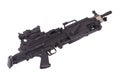 Modern M249 us army machine gun Royalty Free Stock Photo