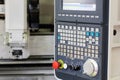 Modern machining center with CNC control panel Royalty Free Stock Photo