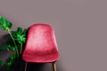 Modern Magenta Velour Chair