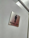 Modern Manager toilet sign on the white door Royalty Free Stock Photo