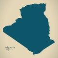 Modern Map - Algeria DZ Royalty Free Stock Photo