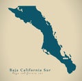 Modern Map - Baja California Sur Mexico MX