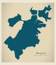 Modern Map - Boston Massachusetts city of the USA Royalty Free Stock Photo