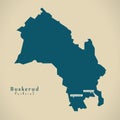 Modern Map - Buskerud Norway NO Royalty Free Stock Photo