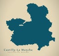 Modern Map - Castilla La Mancha Spain ES