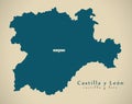 Modern Map - Castilla y Leon Spain ES