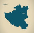 Modern Map - Diber AL Royalty Free Stock Photo