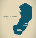 Modern Map - Espirito Santo BR Brazil