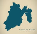 Modern Map - Estado de Mexico Mexico MX