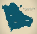 Modern Map - Gegharkunik AM Royalty Free Stock Photo
