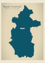 Modern Map - Kasai-Central province map of DR Congo