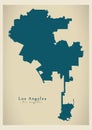 Modern Map - Los Angeles city of the USA Royalty Free Stock Photo