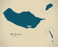 Modern Map - Madeira Portugal PT