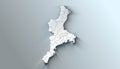 Modern Map of Mie Japan Prefecture with Borders Royalty Free Stock Photo