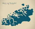 Modern Map - More og Romsdal Norway NO