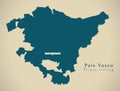 Modern Map - Pais Vasco Spain ES