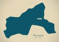Modern Map - Parwan AF Royalty Free Stock Photo