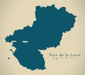 Modern Map - Pays de la Loire France FR