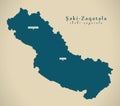 Modern Map - Sheki-Zagatala AZ Royalty Free Stock Photo