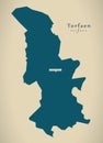 Modern Map - Torfaen Wales UK