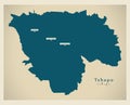 Modern Map - Tshopo province map of DR Congo Royalty Free Stock Photo