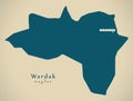 Modern Map - Wardak AF Royalty Free Stock Photo