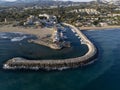 aerial view of the port of cabopino in the municipality of Marbella, Andalusia Royalty Free Stock Photo