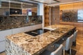 Modern marble kitchen with island