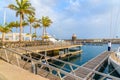 Modern marina in Puerto Calero town Royalty Free Stock Photo