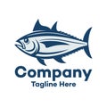 Modern Marine Tuna Fish and Fishing Logo