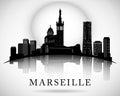 Modern Marseille City Skyline Design Royalty Free Stock Photo